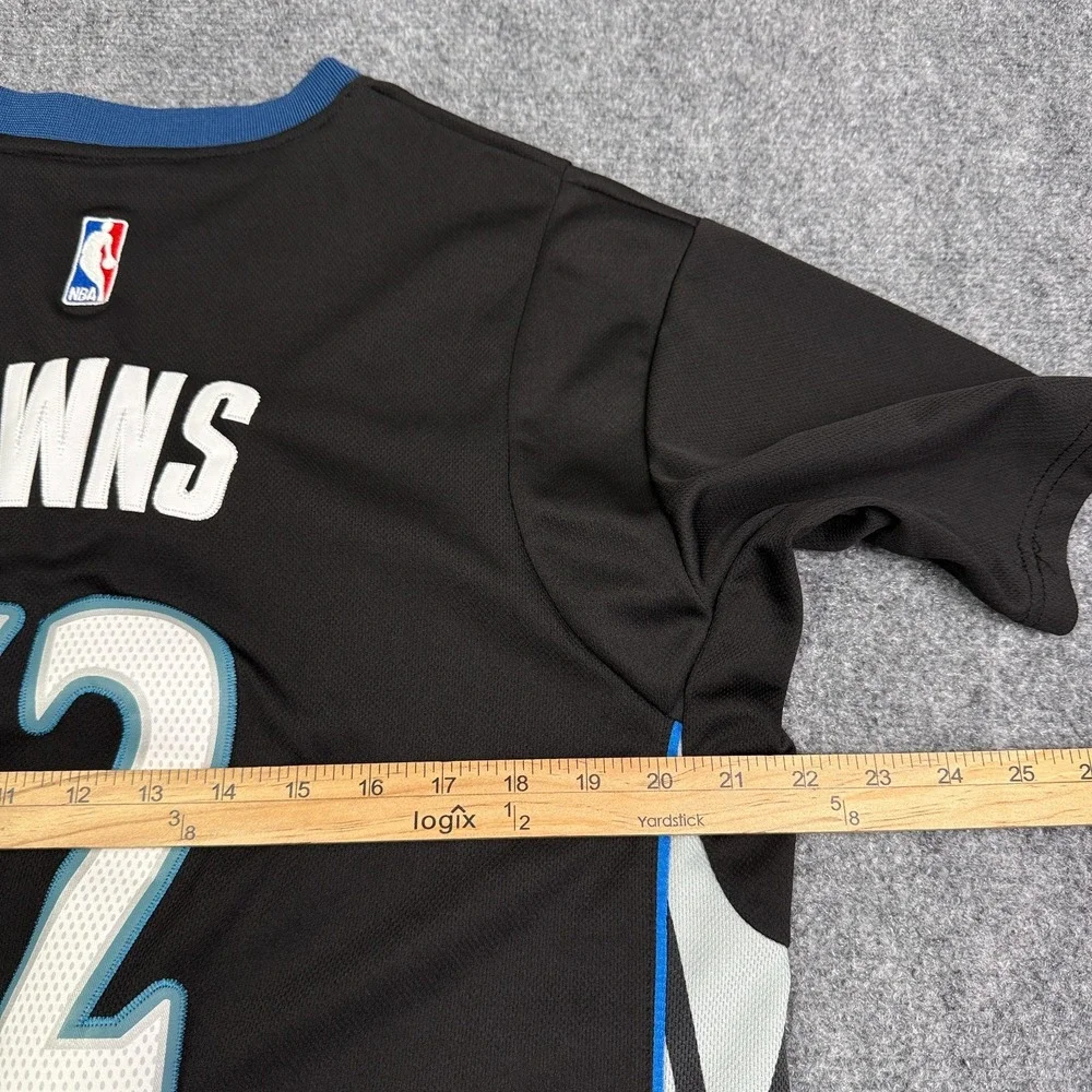 Adidas Swingman Jersey Men's M +2 Karl Towns 32 Timberwolves NBA Black Stitched